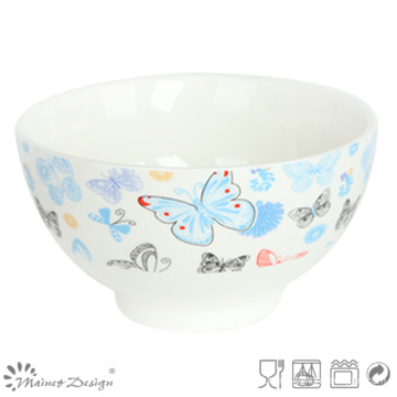 Romantic Butterfly Decal New Bone China Oatmeal Bowl